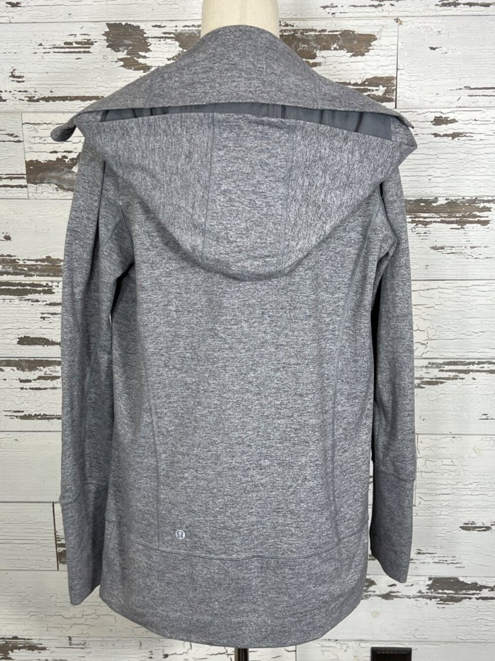 LULULEMON Hooded Full Zip Jacket Gray Sz 8 EUC - Picture 3 of 6